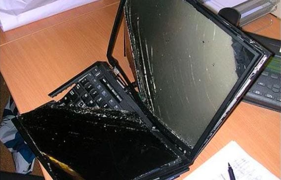 one smashed IBM laptop data recovery