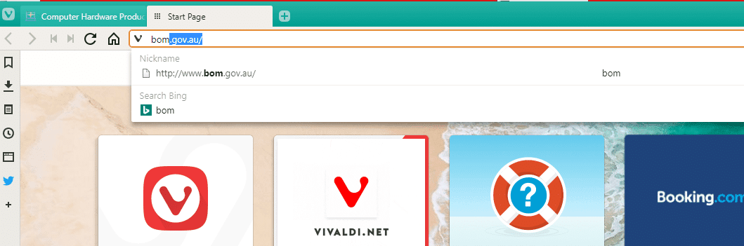 Vivaldi - Nickname Bookmark