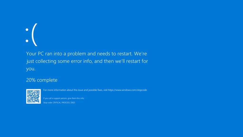 windows 10 blue screen of death