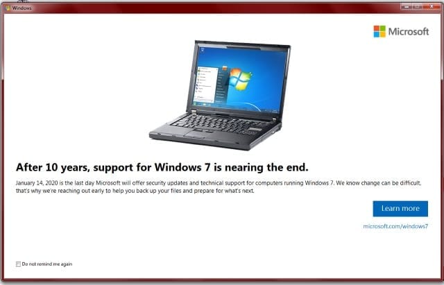 windows 7 end of support windows 7 end of support