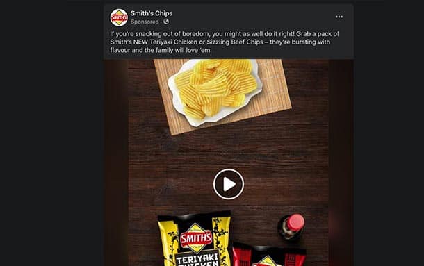 Facebook paid ads example