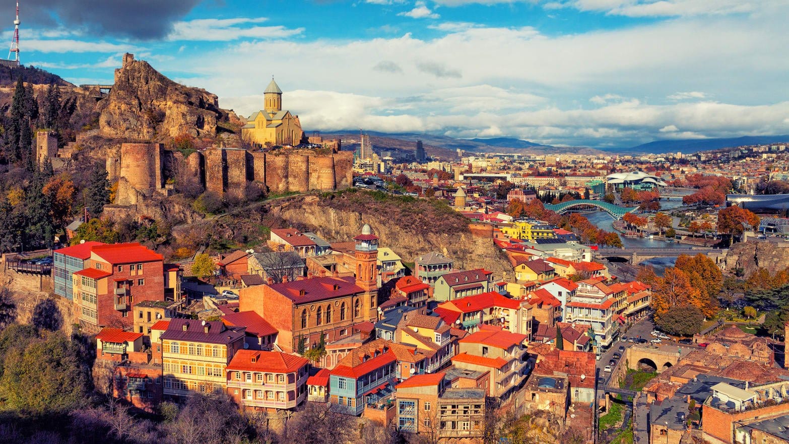 Narikala Fortress in Tbilisi city in Georgia Narikala Fortress in Tbilisi city in Georgia