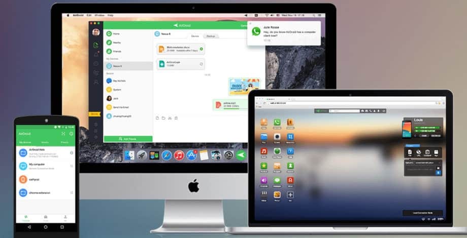 Android Airdroid file transfers