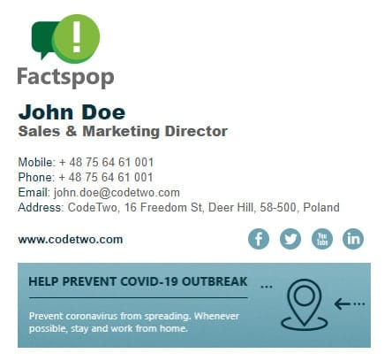 example email signature 2