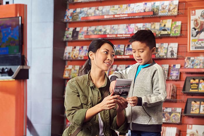 Mom Son Retail Gaming