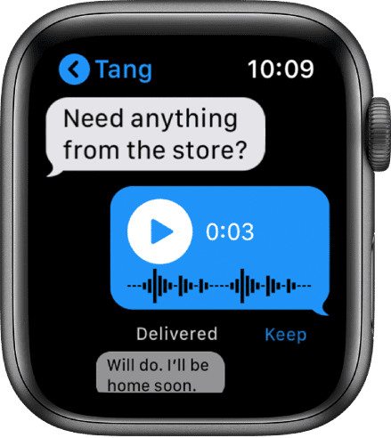 apple watch voice message