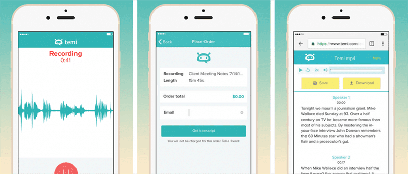 Temi Recorder and Transcriber