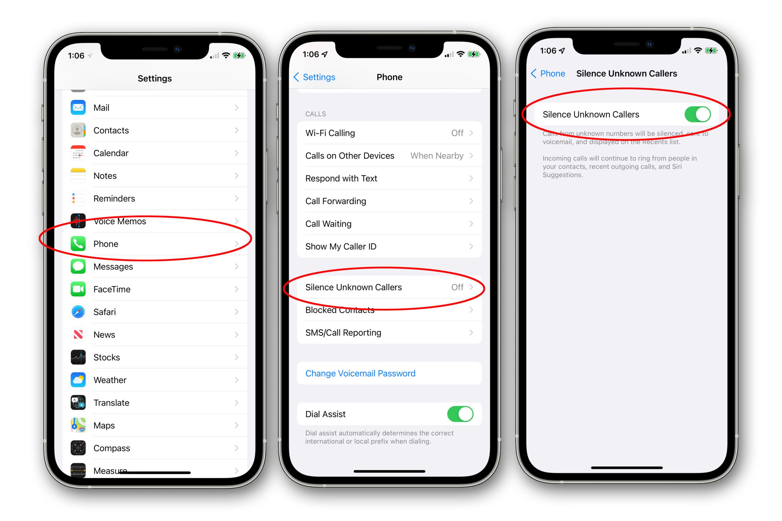 ios 15 iphone silence callers